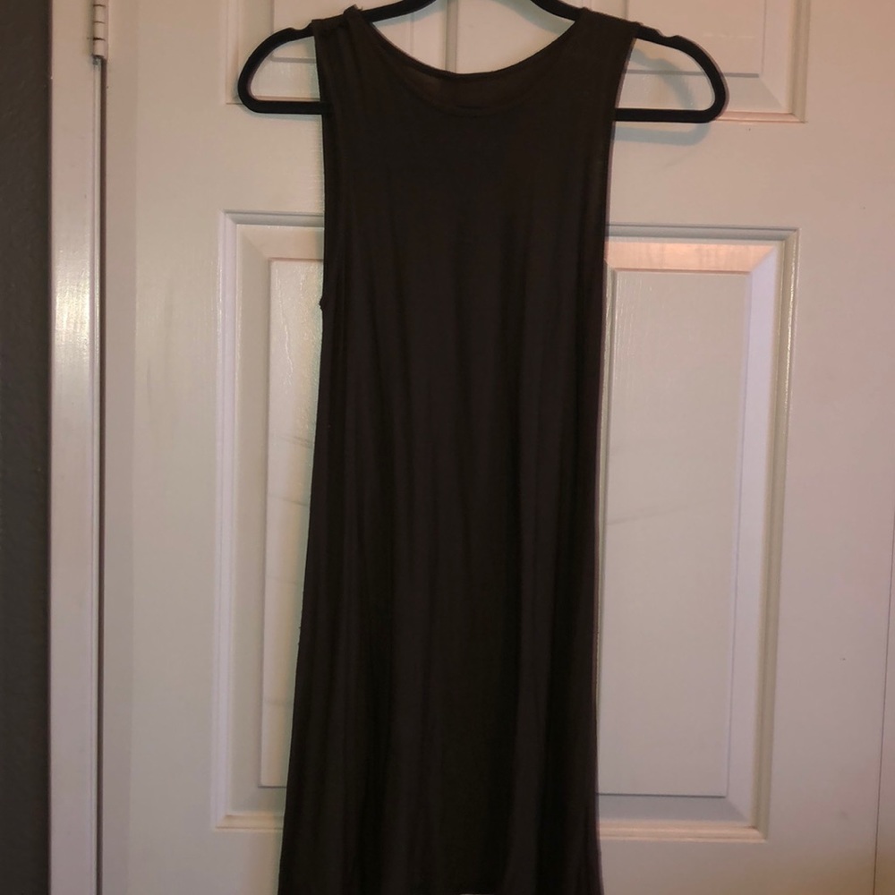 OLIVE GREEN MUSCLE TEE DRESS BARELY WORN